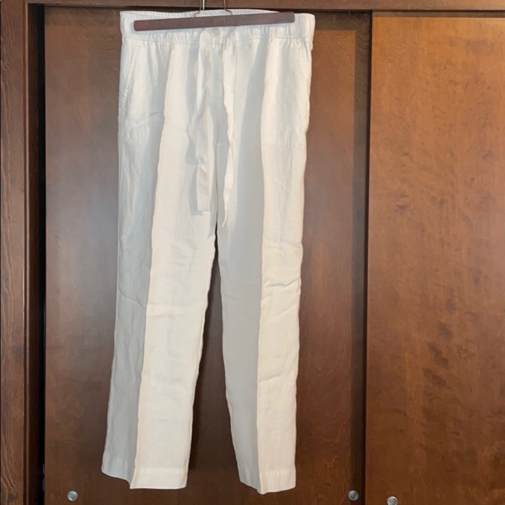 Wide leg linen pants